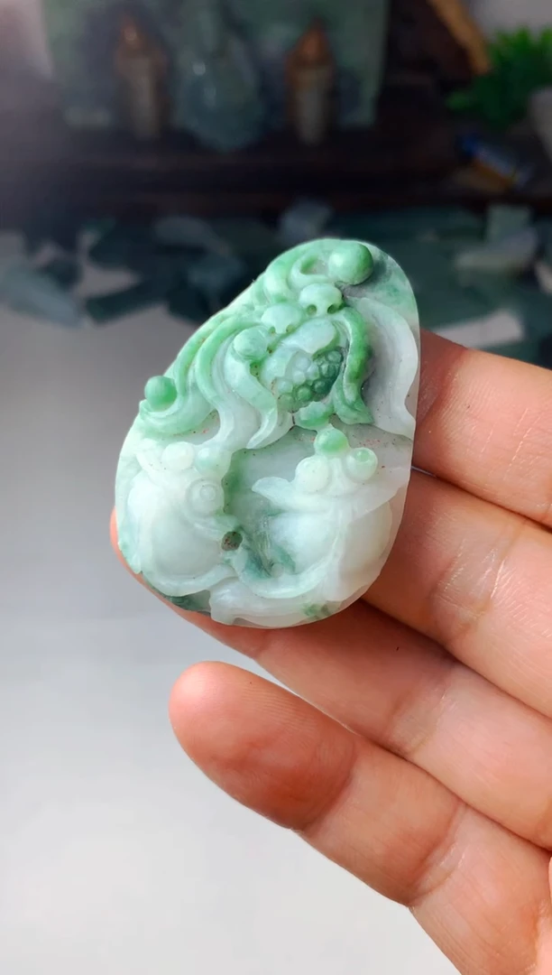 颈饰未镶嵌翡翠我***然鱼