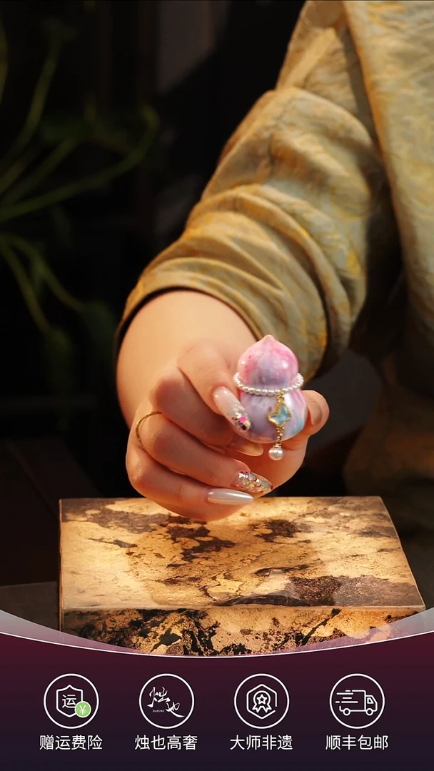 陶瓷烛也景德镇七彩葫芦