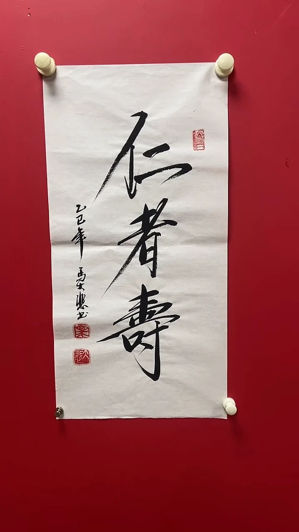 书法马大悲老师仁者寿