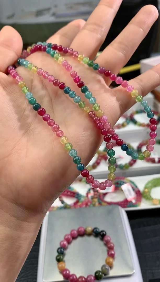 【闪购商品】碧玺手串未镶嵌多样性发一条