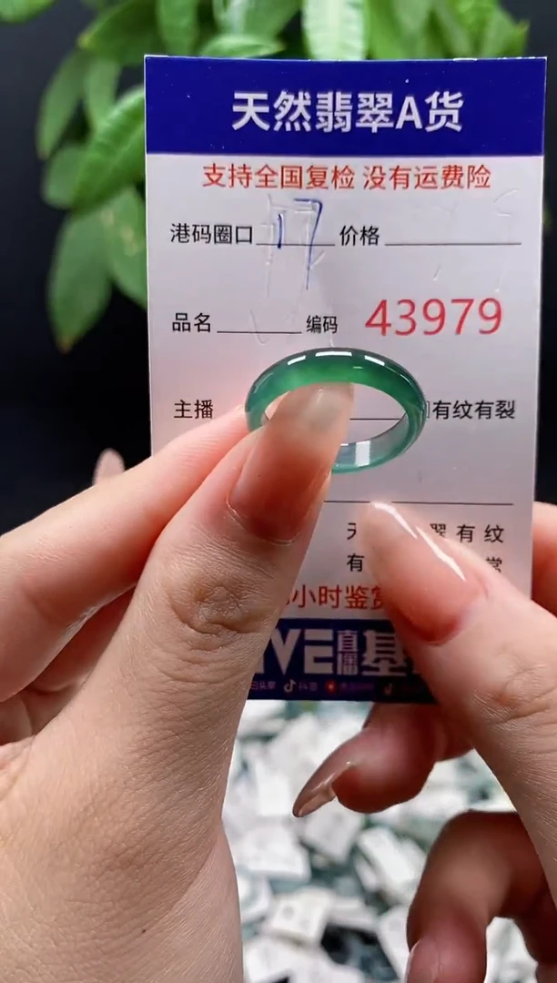 翡翠戒指未镶嵌天然翡翠戒圈3979