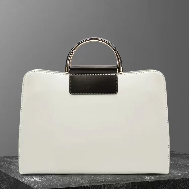 真皮商务包包 2024新款手提包百搭简约