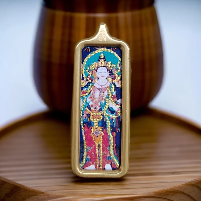 小方唐卡小金条魔力支天扎基拉姆大黑天热贡手工定制