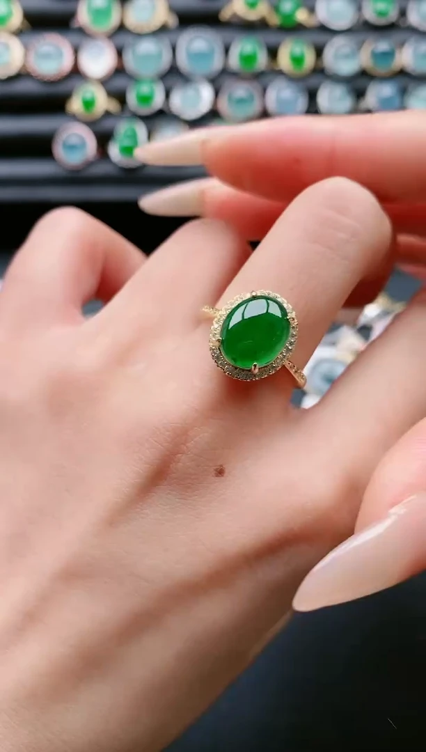 【闪购商品】翡翠戒指银S925镶嵌1111111