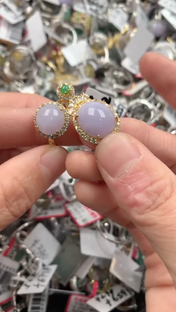 银S925镶嵌戒指翡翠2222----3