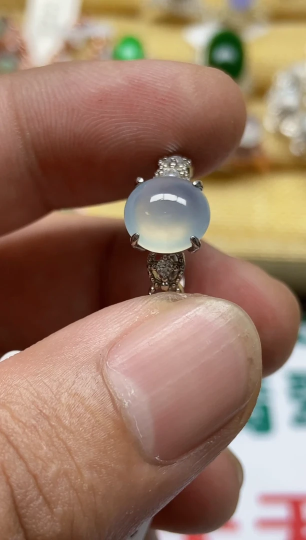 【闪购商品】翡翠戒指银S925镶嵌0000