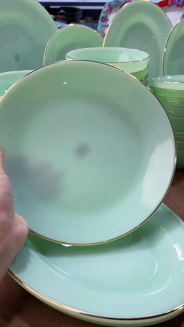 玉瓷9英寸西餐盘4只景德镇