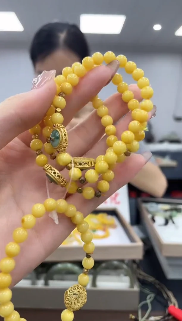 未镶嵌蜜蜡手链多样性拍一发一6mm