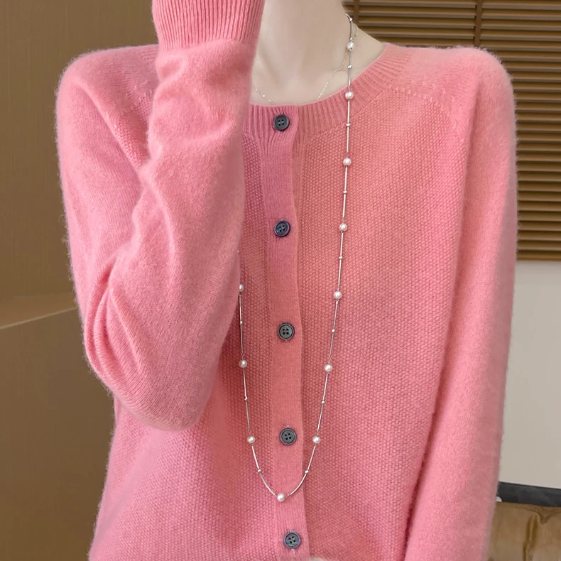 一线成衣桂花针100纯羊毛针织衫打底衫开衫春秋新款