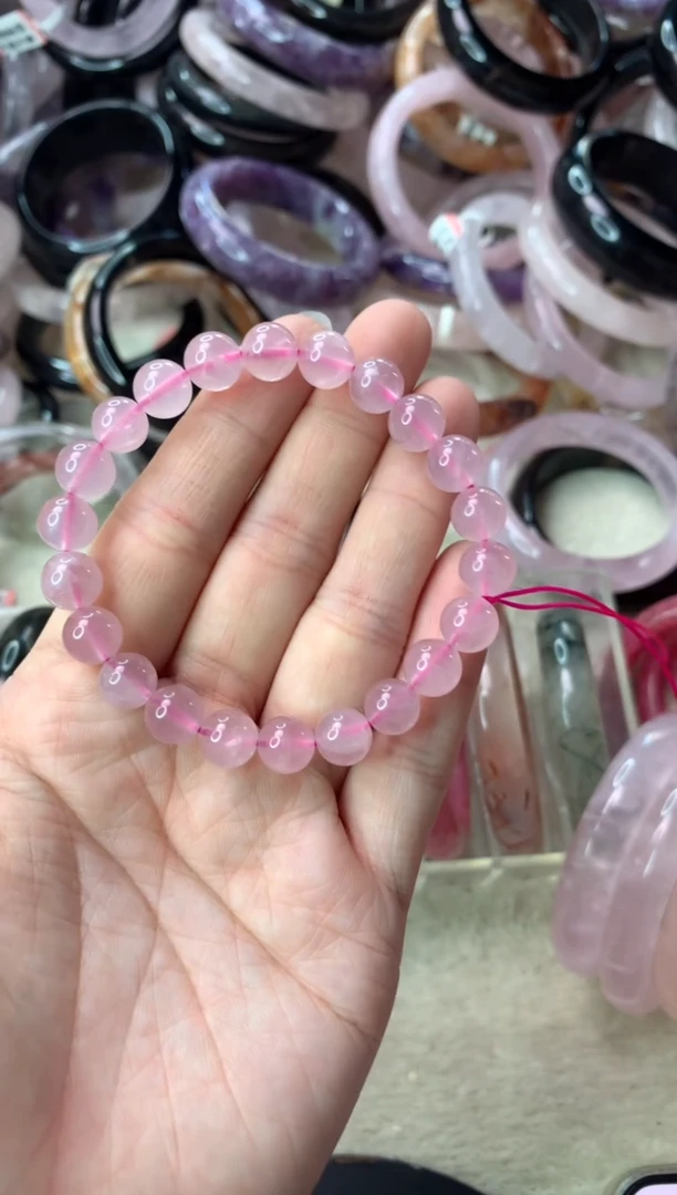 未镶嵌珠宝半成品水晶（多样性发货）粉水晶手串8mm