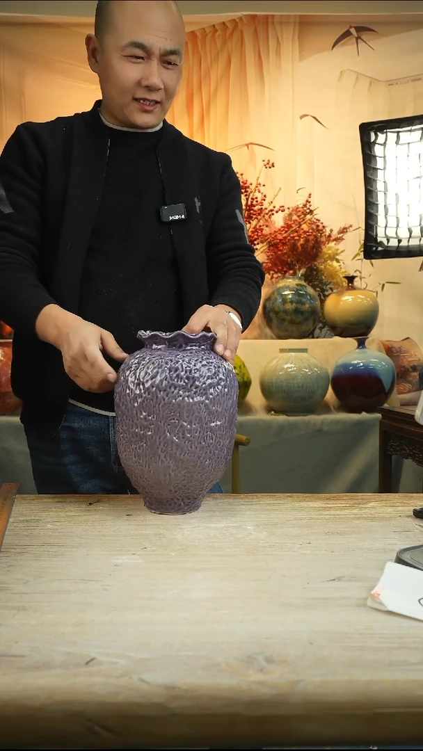 高 26口12陶瓷花瓶景德镇