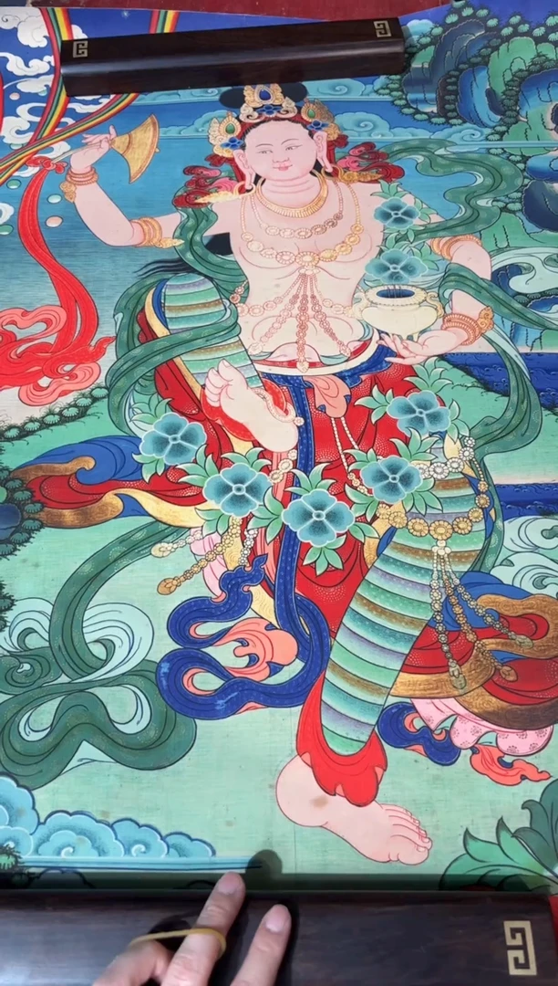 卷轴画龙妹唐卡直播tk16