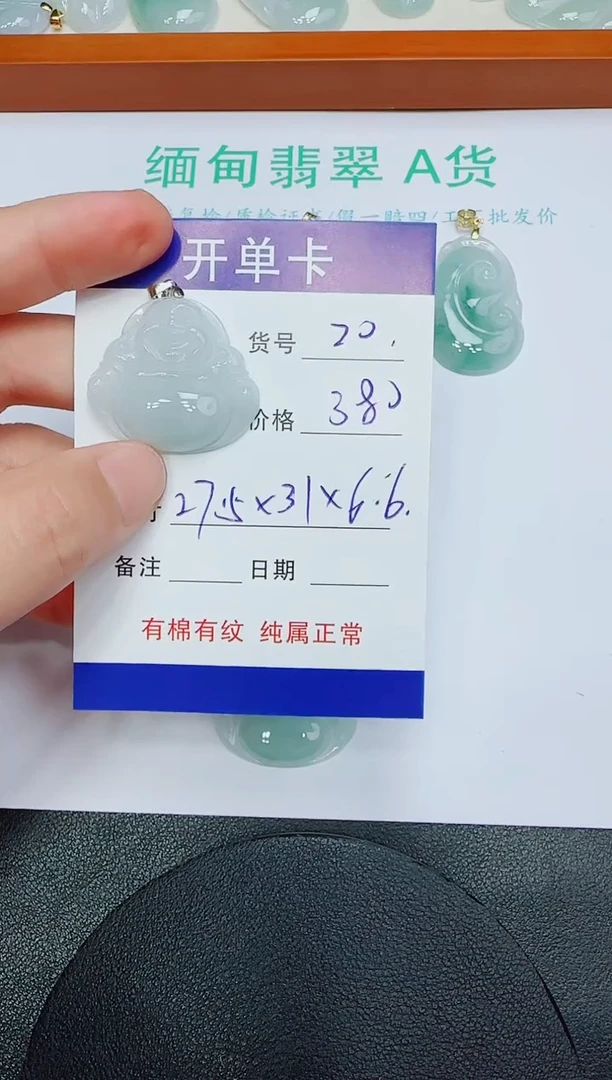 翡翠未镶嵌吊坠(赠链)20