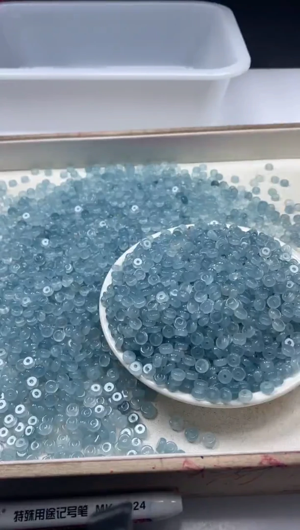 【闪购商品】玛瑙/玉髓颈饰未镶嵌W803冰川蓝玛瑙隔片6*3mm*60颗