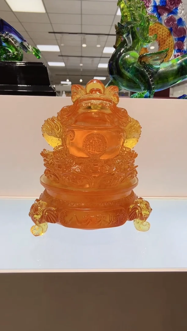 琉璃手工艺品古法琉璃金蟾