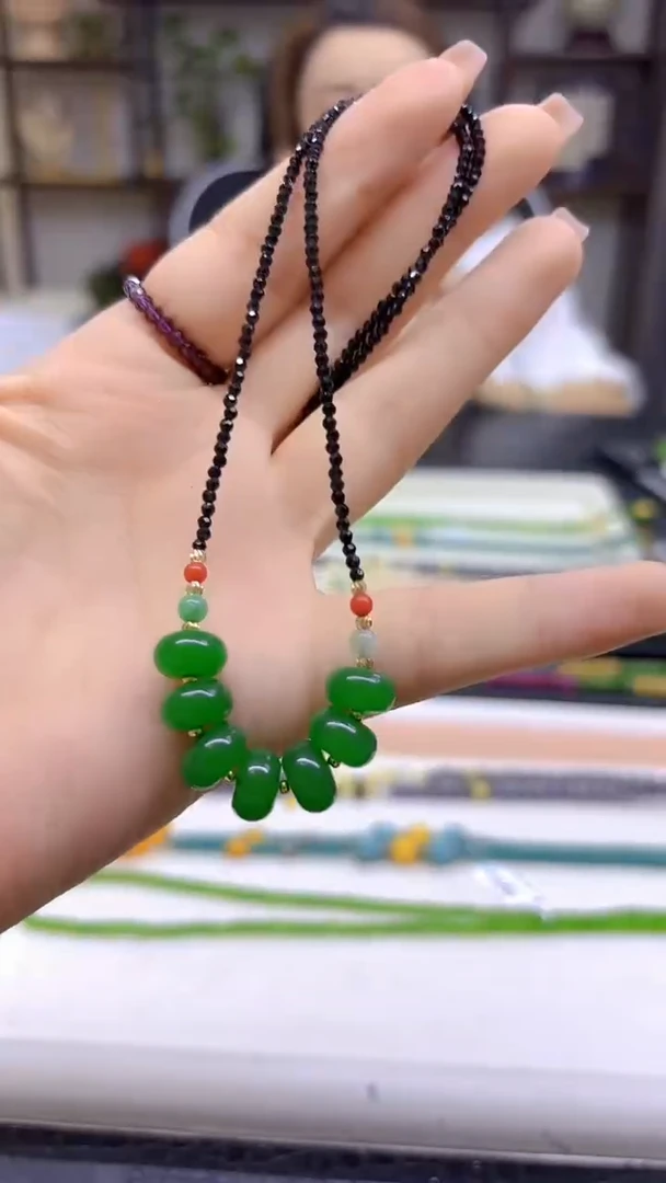 翡翠未镶嵌颈饰DIY款X365