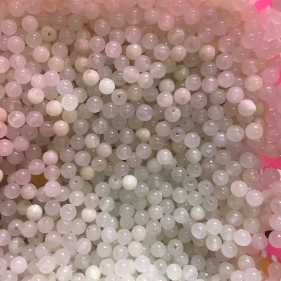 天然金丝玉卡5mm白色圆珠680粒手工时尚百搭精美