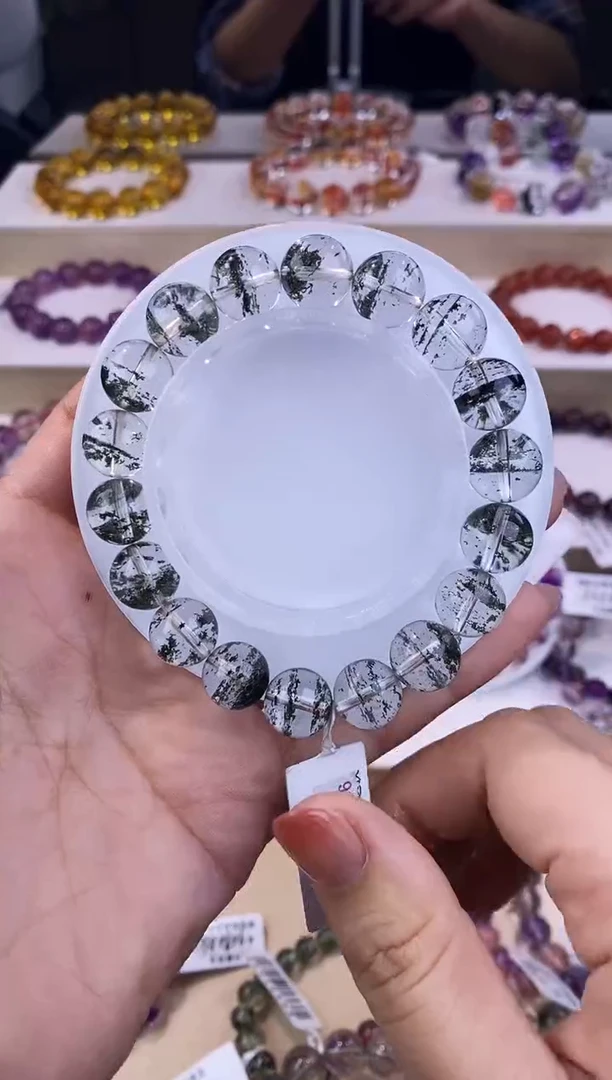 未镶嵌手链水晶千层绿幽灵11m+