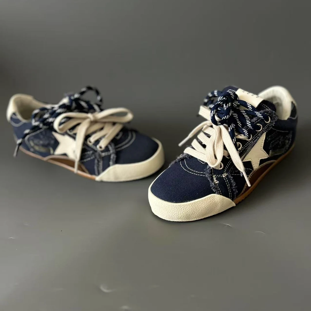 德训鞋帆布鞋夏款跟高3厘米软底橡胶底午夜蓝红色猪皮垫沙丘废土I