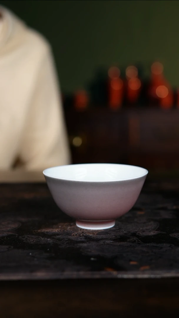 杯子潮***莉景德镇纯手工陶瓷豇豆红