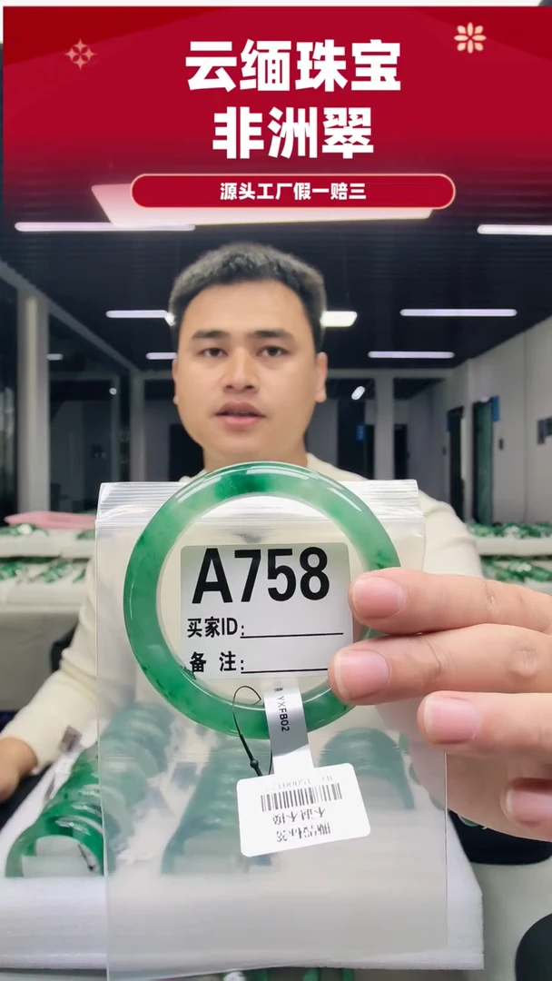 未镶嵌手镯石英质玉（非洲翠）60圈口A758