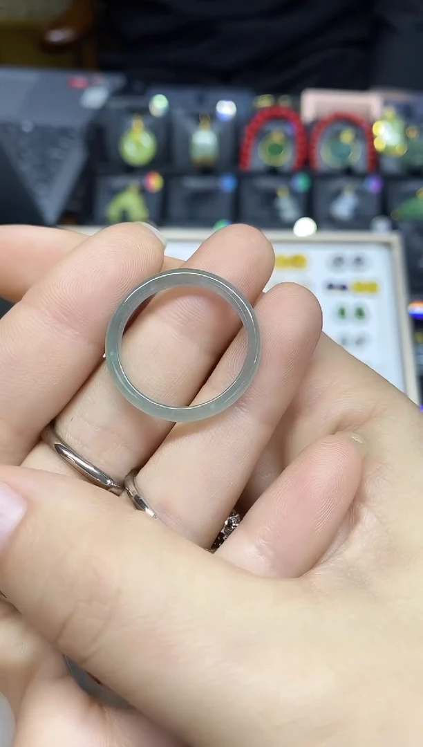 未镶嵌戒圈翡翠S***n冰戒圈