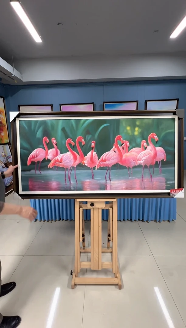 【闪购商品】绘画陶宗健-70*150-火烈鸟油画