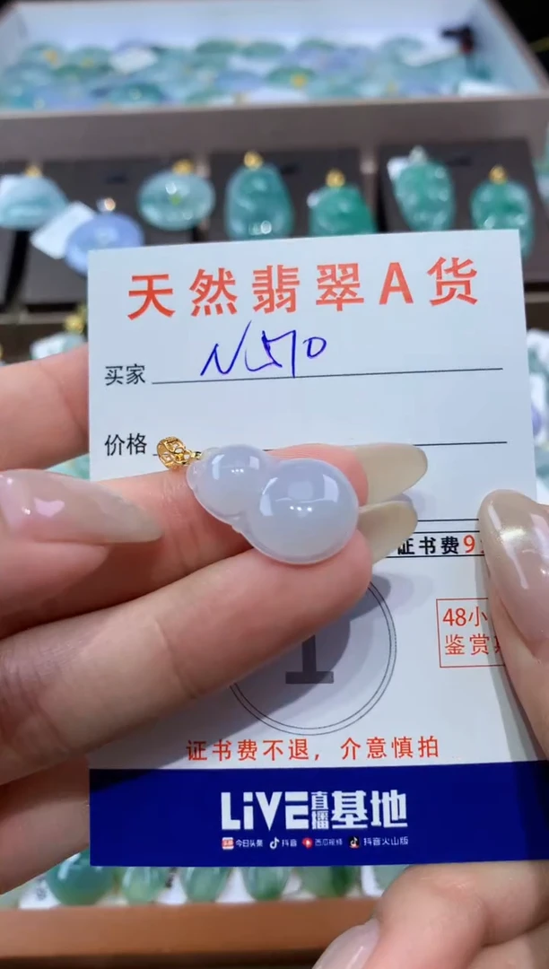 颈饰未镶嵌翡翠天然翡翠A货挂件