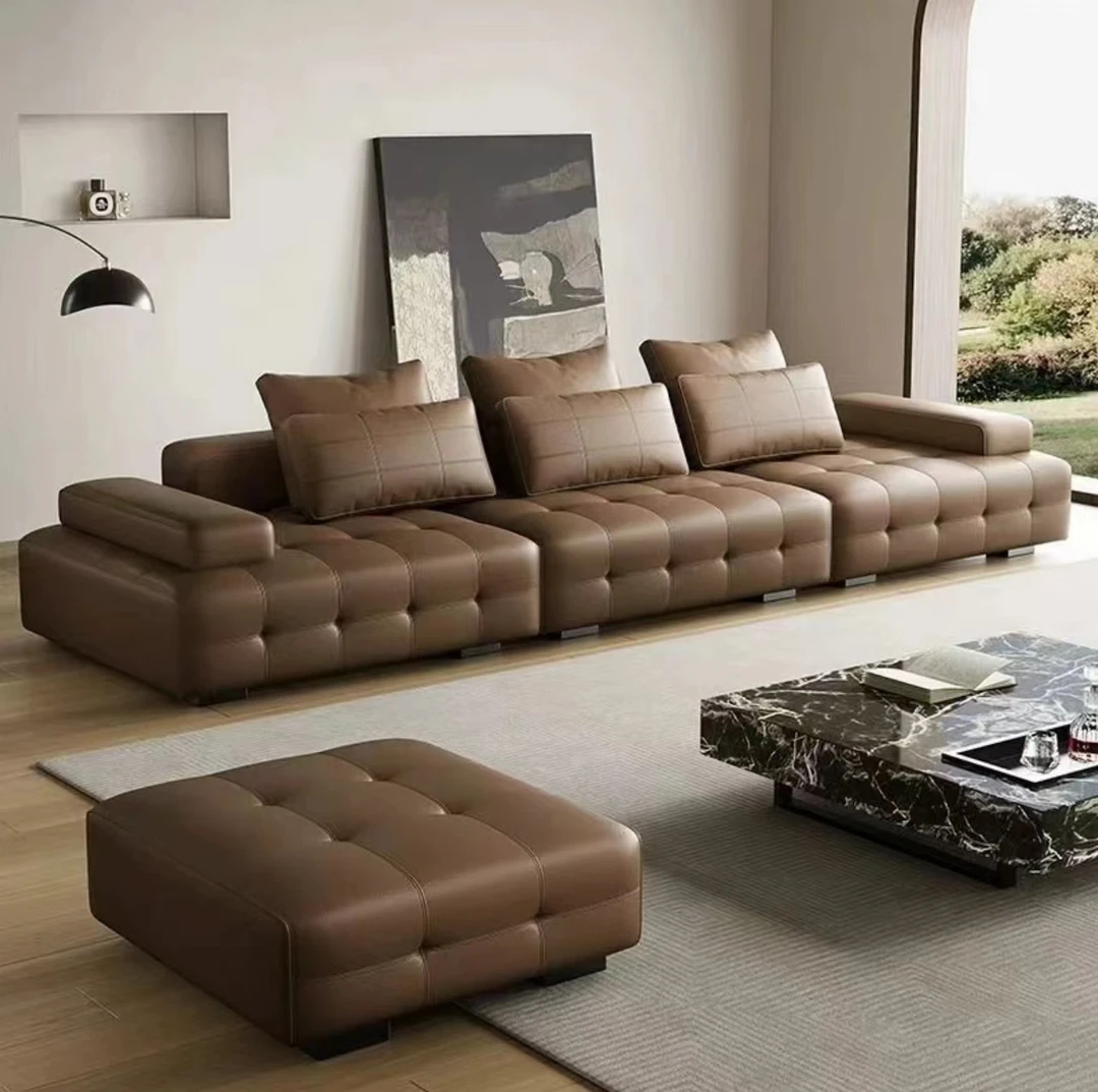 劳伦斯沙发客厅家用简约极简头层牛皮轻奢真皮沙发劳伦斯真皮沙发