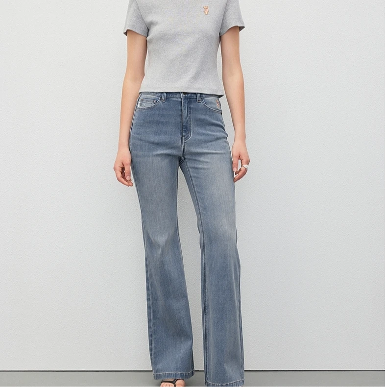 [bearnova]TeenieWeenie小熊牛仔裤女2025秋新款女装YTTJ253704B