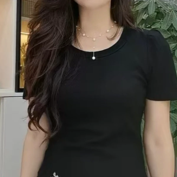 06-圆领不规则下摆随身半袖