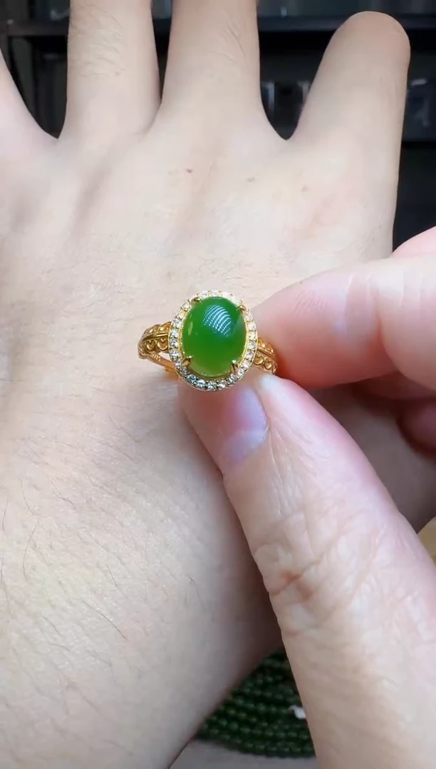 和田玉戒指未镶嵌戒指