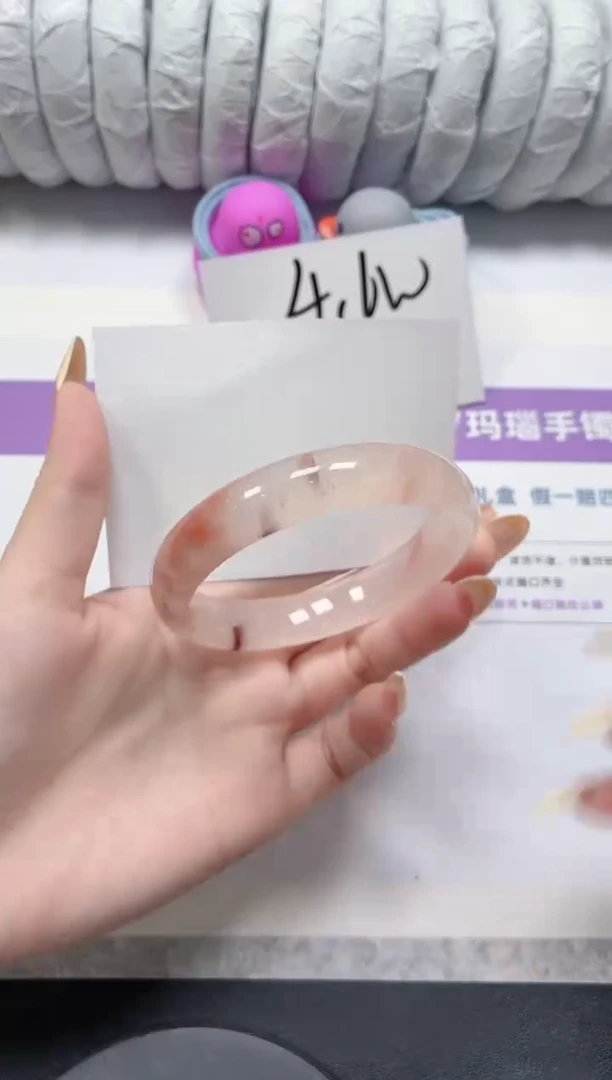 石英质玉手镯未镶嵌138-58.2桃花