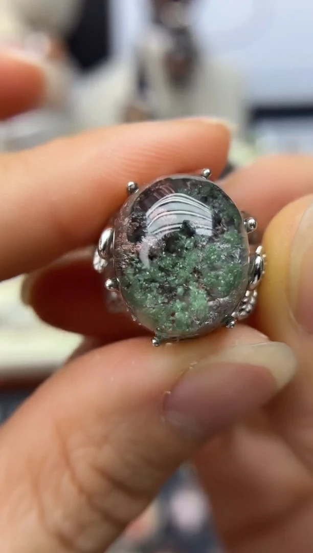 银S925镶嵌珠宝半成品水晶定制定制