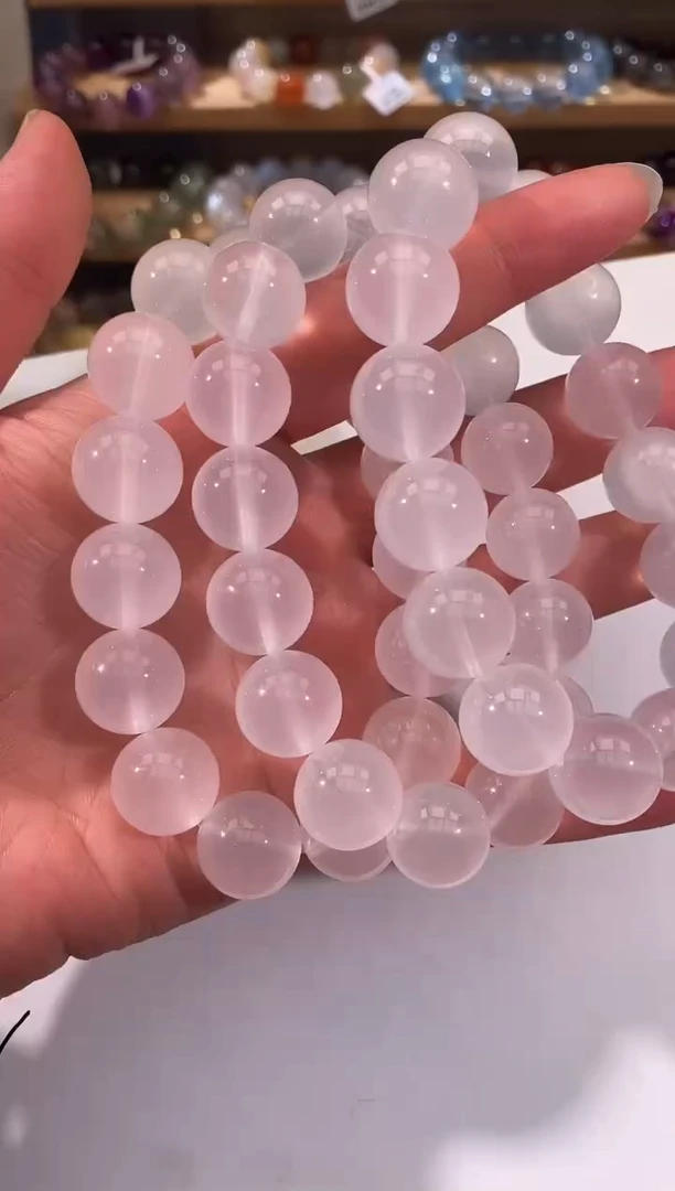 水晶手链未镶嵌奶白晶手链15多样性发一