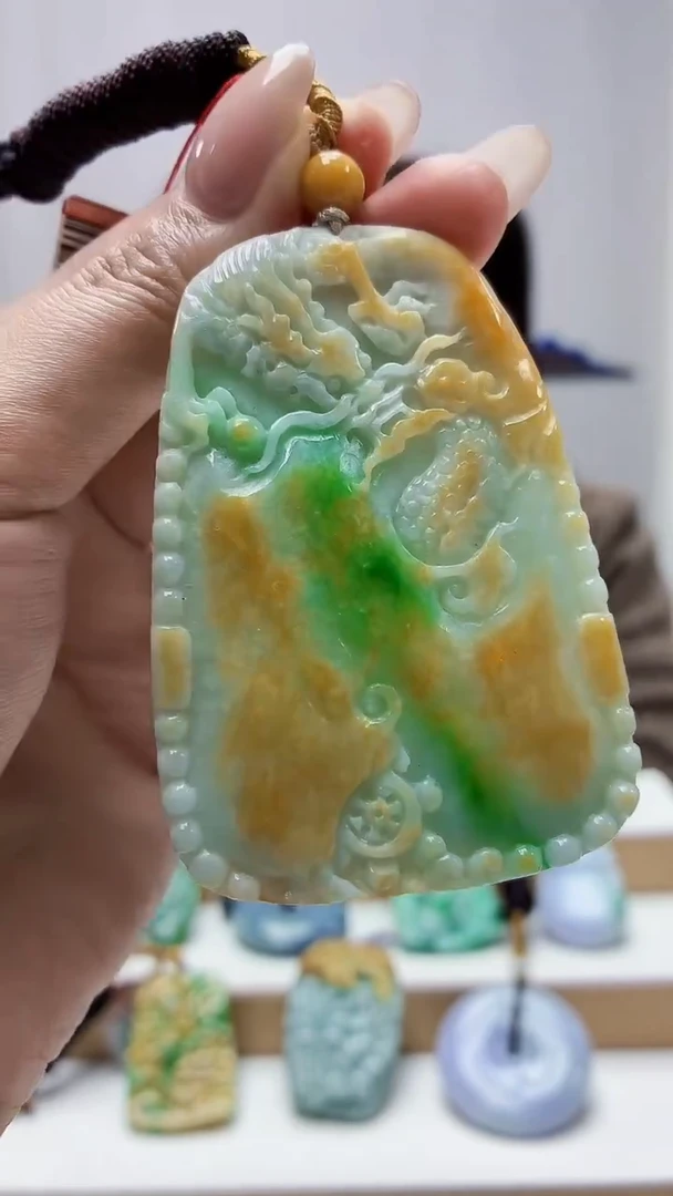 未镶嵌定制翡翠4852MM-毛货挂件35