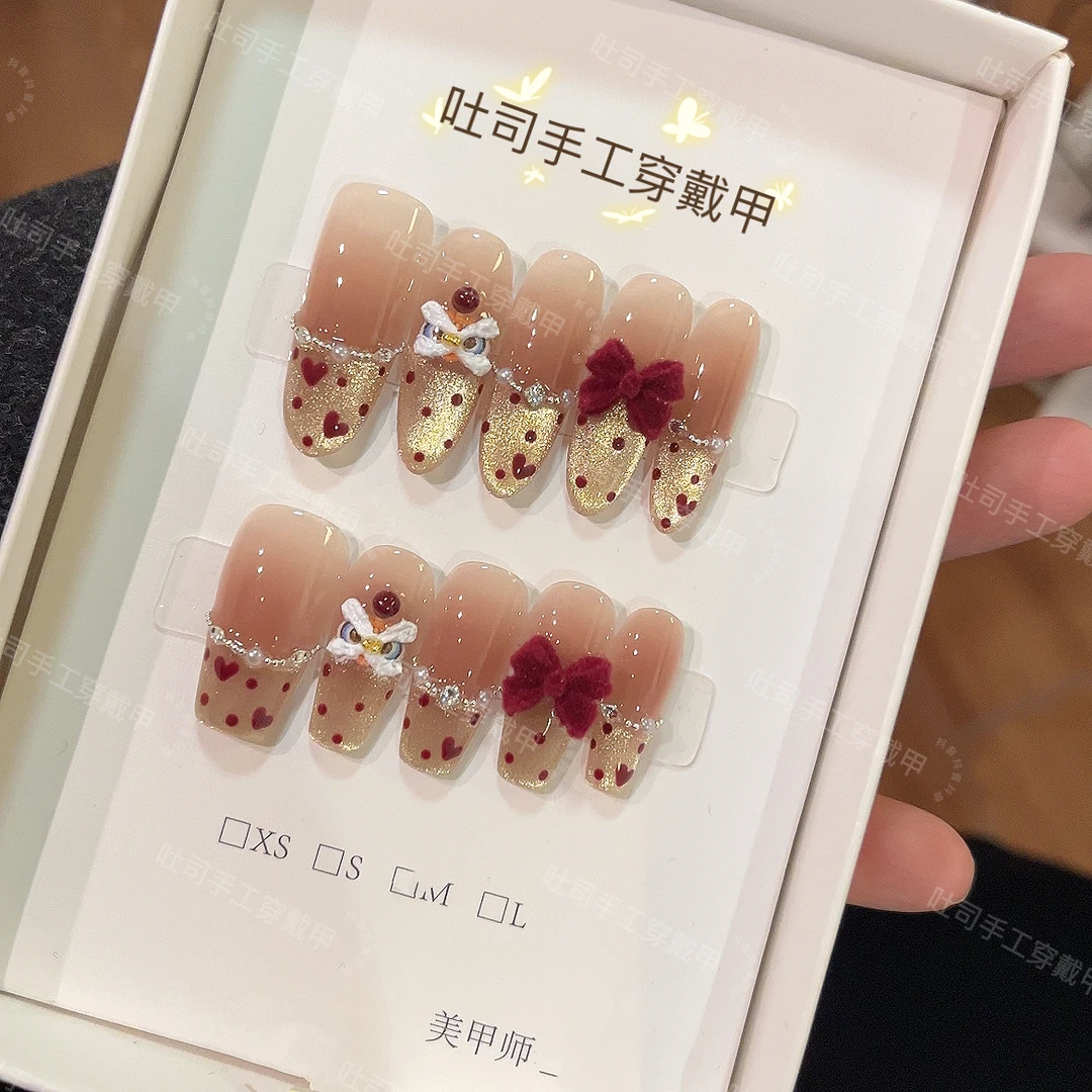 【心悦醒狮】冬季温柔款设计穿戴甲温柔纯手工新年圣诞战甲复古返潮