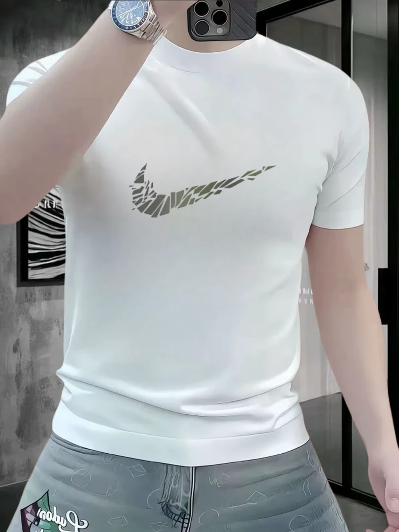2025春夏季新款潮牌ins短袖t恤半袖痞帅潮流上衣男女修身高端轻奢
