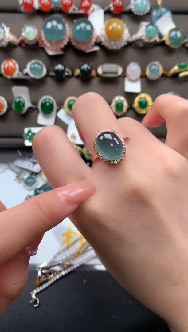 【闪购商品】翡翠戒指银S925镶嵌51241