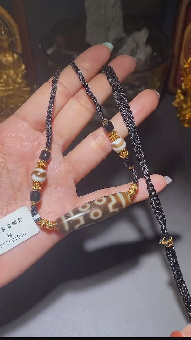 玛瑙/玉髓颈饰未镶嵌七眼多宝锁骨链多样性发一个