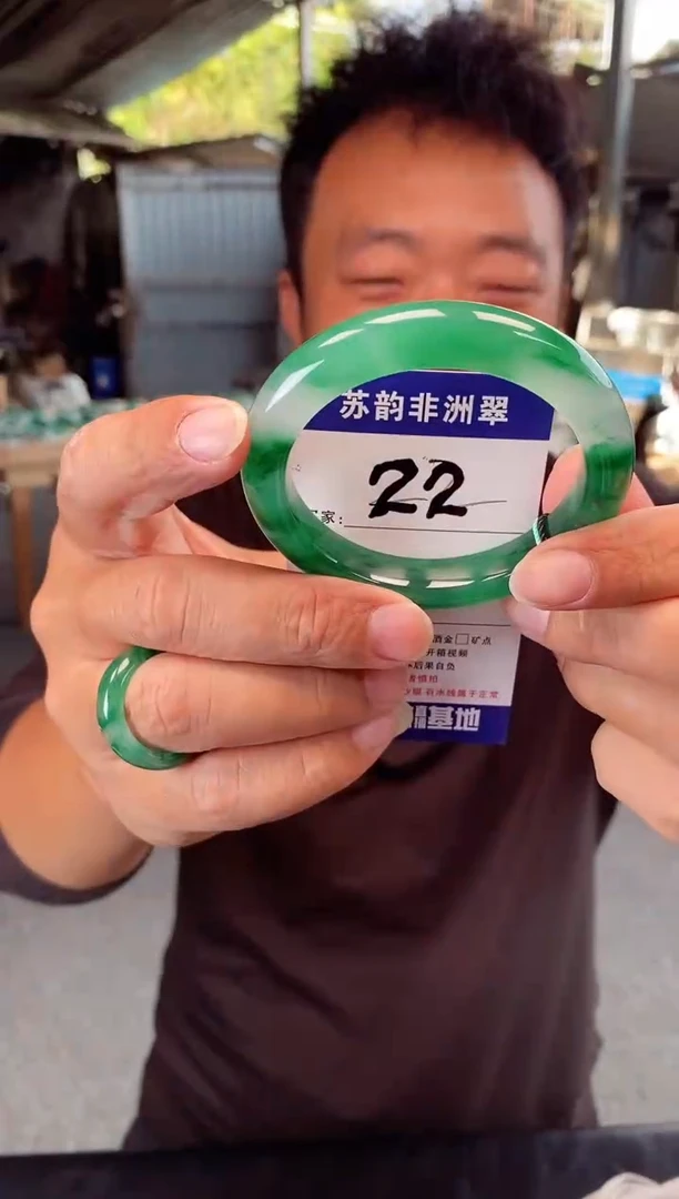 未镶嵌手镯石英质玉（非洲翠）56+