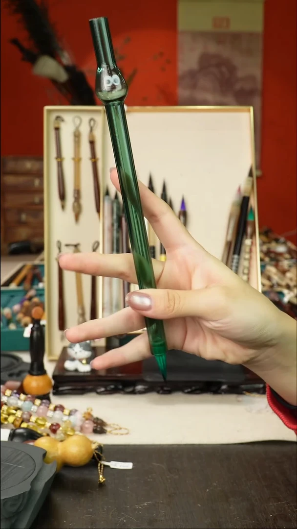 15号孤品高货毛笔链接 清水试笔 蘸墨不退