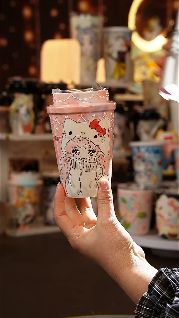 (玉泥）景德镇手工手绘文创陶瓷杯