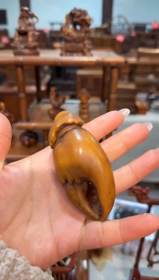 木黄杨 蟹钳手把件