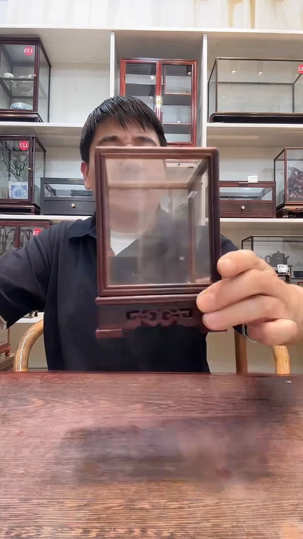 红酸枝木类玻璃罩623