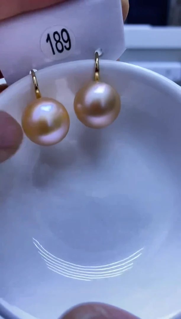 银S925镶嵌耳饰淡水珍珠189