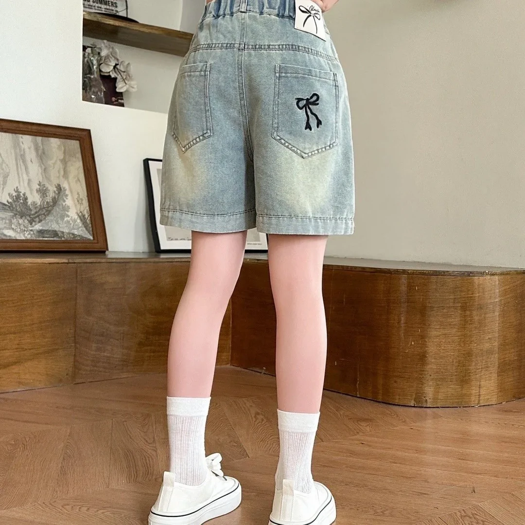 女童牛仔短裤2025夏季新款洋气儿童薄款小女孩韩版休闲宽松热裤潮