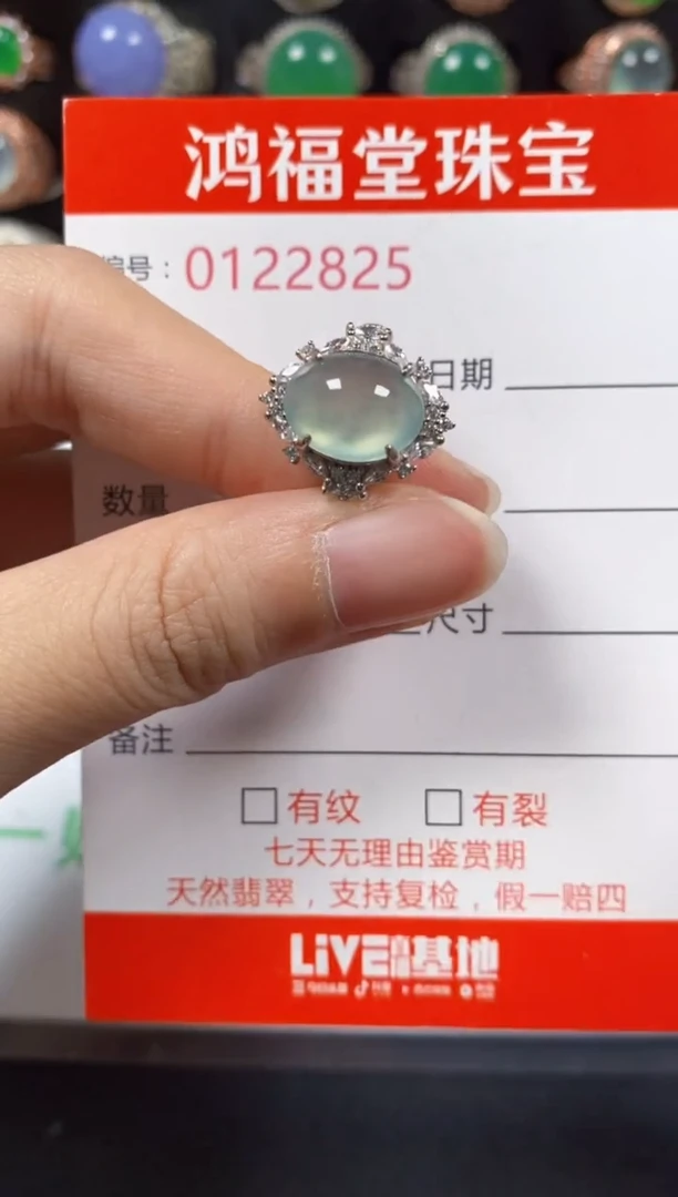 银S925镶嵌戒指翡翠2825