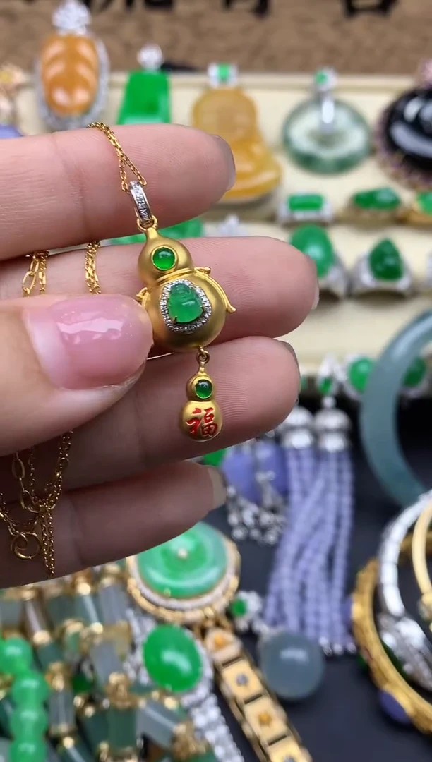 【闪购商品】翡翠颈饰18K金镶嵌503-中国好珍宝