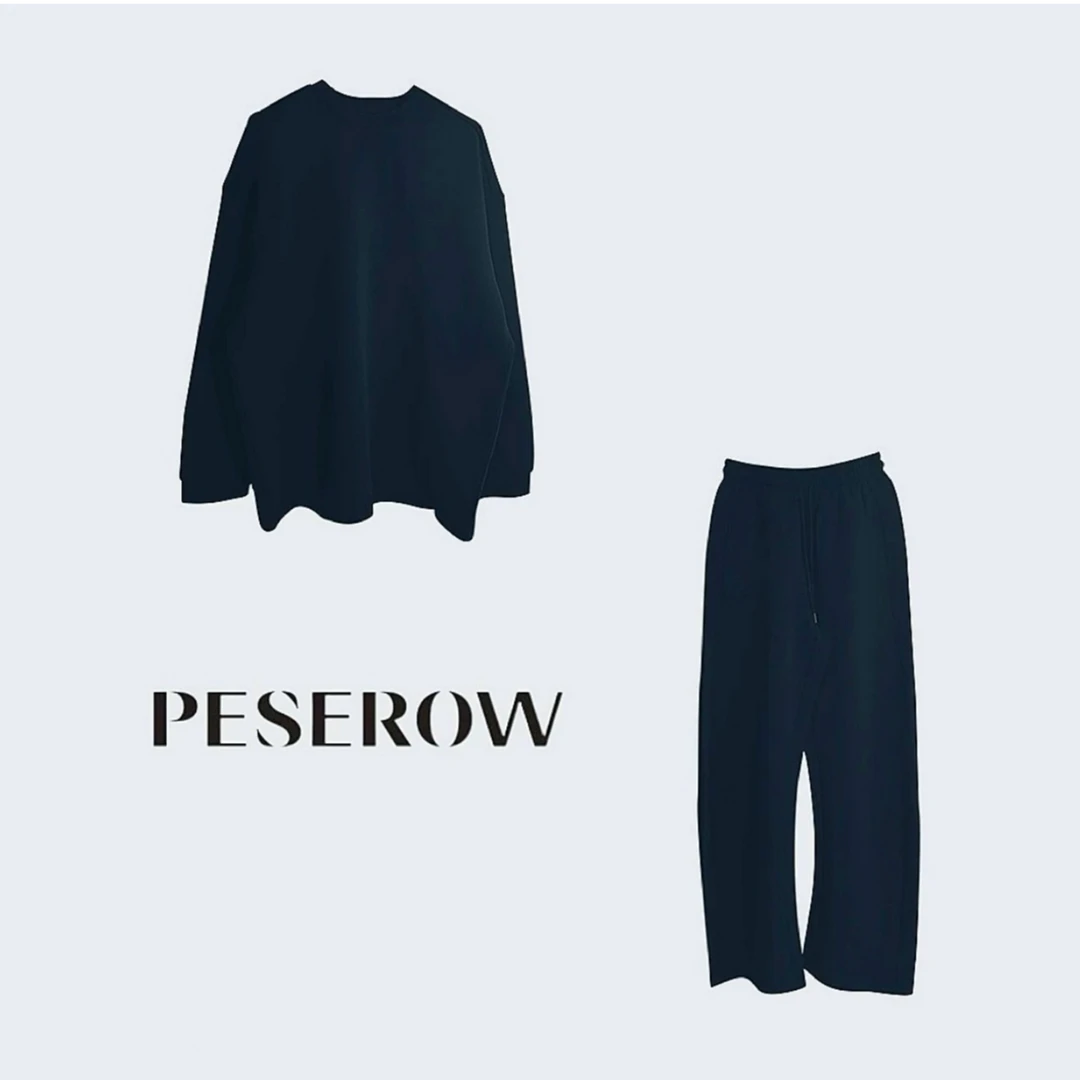 黯海黑设计极简风休闲垂感纯色弯刀裤➕卫衣套装19110